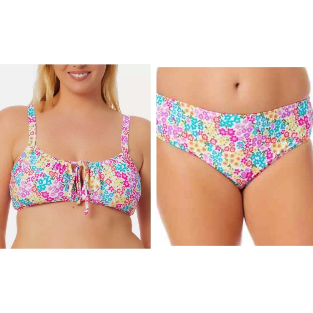 California Waves Ditsy Floral-Print Bikini Set